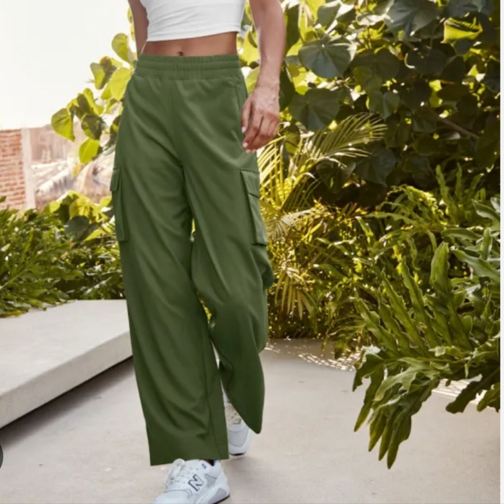 Beyond Yoga Olive Wide Leg Pants